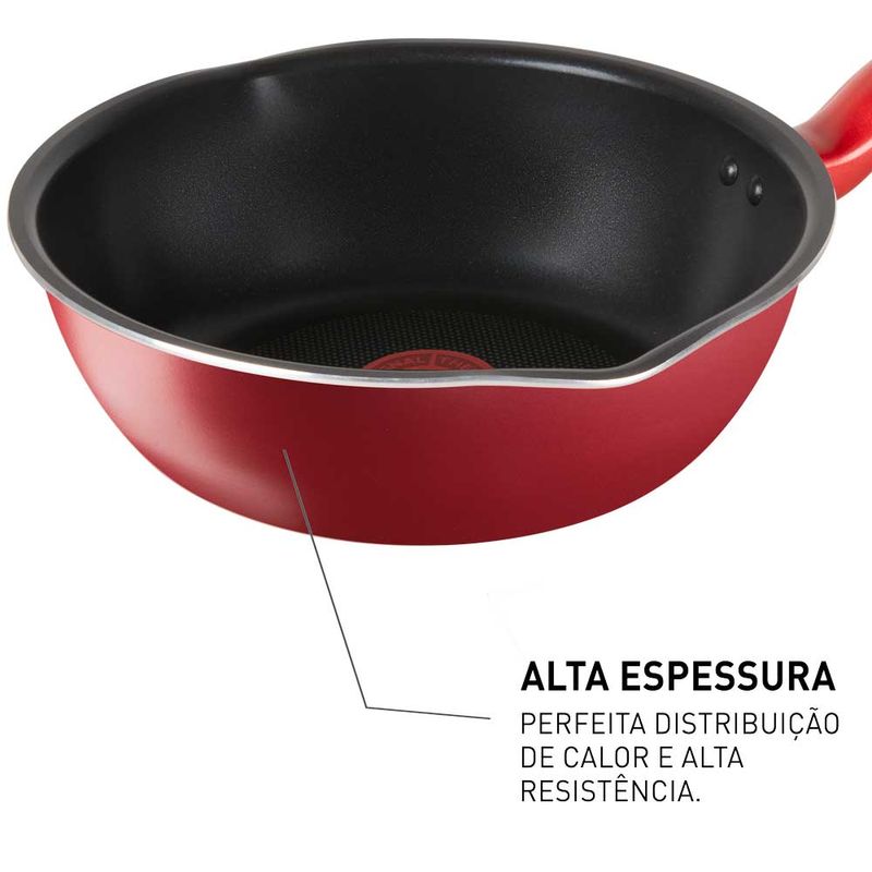 Frigideira Wok Robusto indução Tefal 28 cm – Móveis Abel