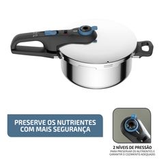 Panela De Pressão Rochedo Inox Trendy 4 litros Fechamento Externo