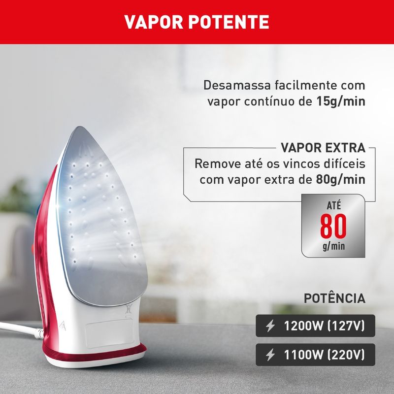 Ferro-a-Vapor-Arno-Essentialgliss-com-Base-Antiaderente-FMQ-127V