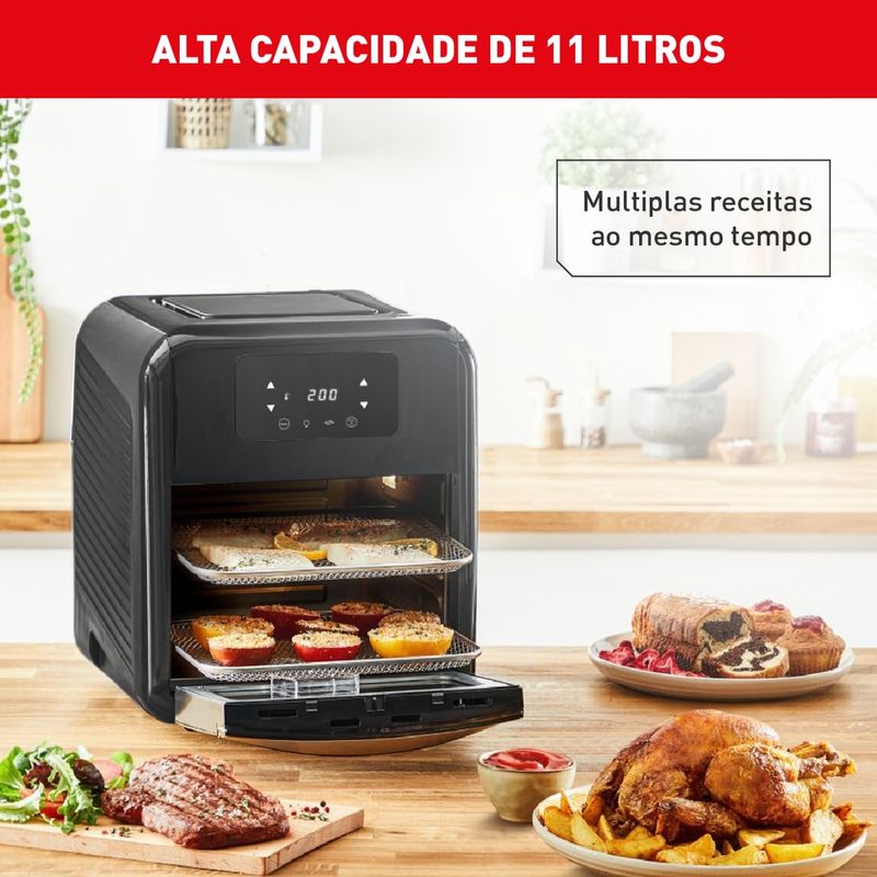 Airfry-Oven-e-Grill-Arno-Expert-9-em-1-Digital-11L-Preta-UFE9