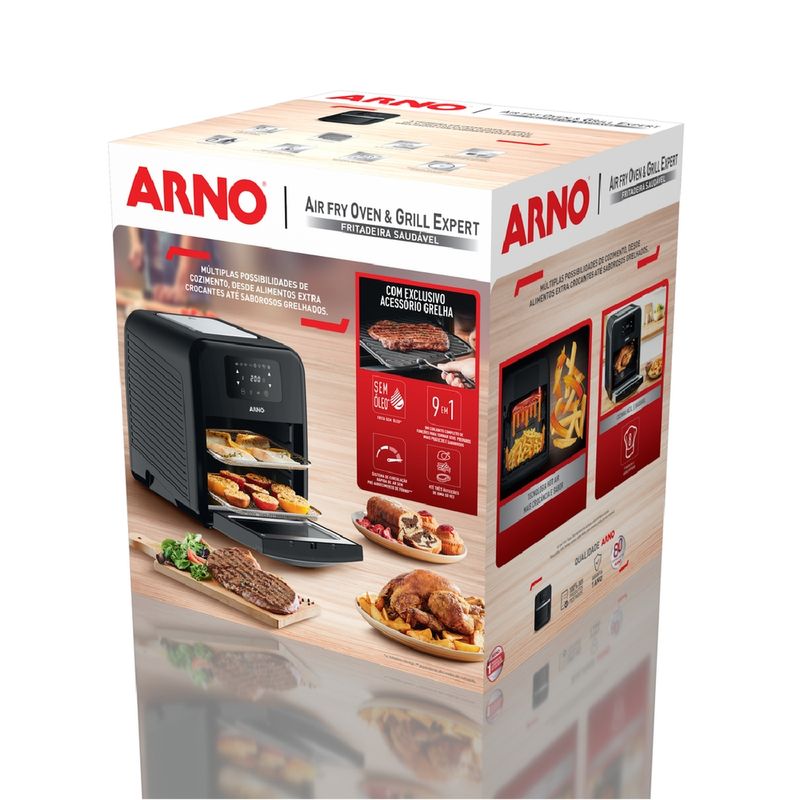 Airfry-Oven-e-Grill-Arno-Expert-9-em-1-Digital-11L-Preta-UFE9