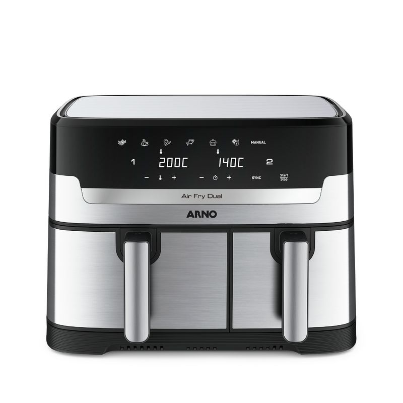 Fritadeira-sem-Oleo-Airfry-Arno-Dual-52L-31L-Inox-Digital-1800W-AFD2-127V