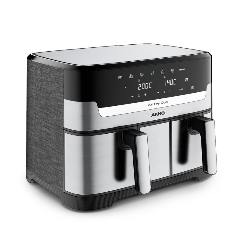 Fritadeira-sem-Oleo-Airfry-Arno-Dual-52L-31L-Inox-Digital-1800W-AFD2-127V
