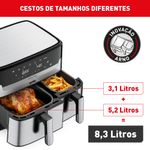 Fritadeira-sem-Oleo-Airfry-Arno-Dual-52L-31L-Inox-Digital-1800W-AFD2-127V