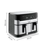 Fritadeira-sem-Oleo-Airfry-Arno-Dual-52L-31L-Inox-Digital-1800W-AFD2-127V