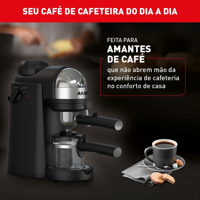 Cafeteira-Espresso-Arno-Mini-Espresso-Compacta-Inox-800W-com-bico-vaporizador-para-leite-CMME