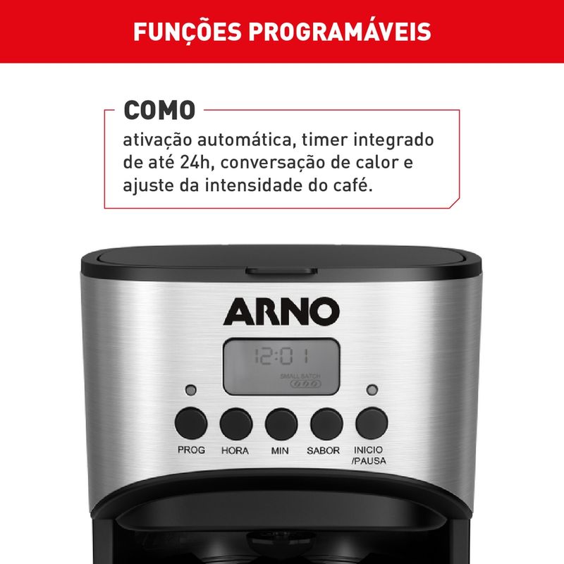 Cafeteira-Filtro-Digital-Arno-New-Element-com-18L-Tubo-misturador-e-Funcoes-Programaveis-CFNE-