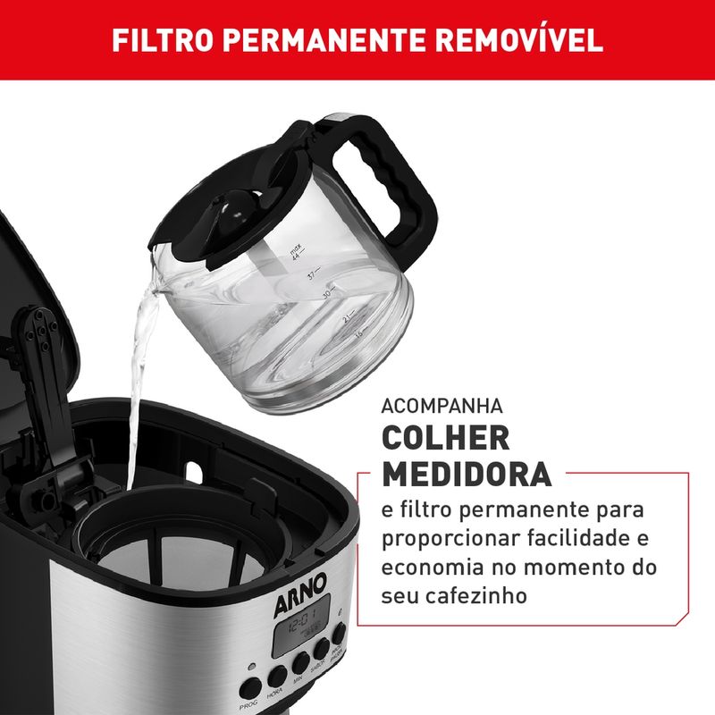 Cafeteira-Filtro-Digital-Arno-New-Element-com-18L-Tubo-misturador-e-Funcoes-Programaveis-CFNE-