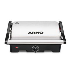 Sanduicheira Grill Arno Dual Inox Abertura 180 graus com Placa Antiaderente GNOX