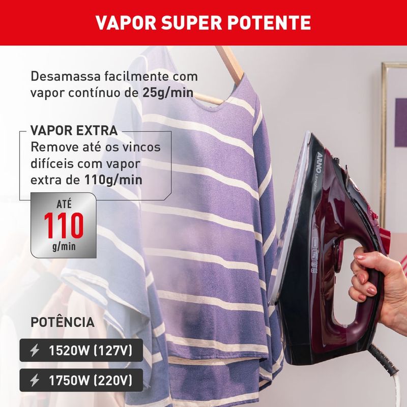 Ferro-a-Vapor-Ultragliss-com-Base-Durilium-Airglide-FMV----127V