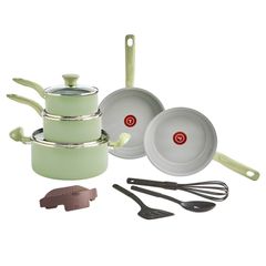 Jogo de Panelas Tefal Recycled Ceramic Verde 9 Peças