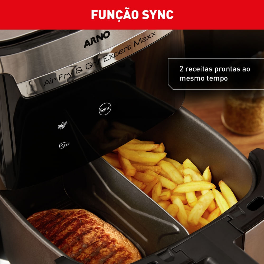 Fritadeira sem Óleo Arno Airfry & Grill Expert Maxx Digital AFD6 | Arno