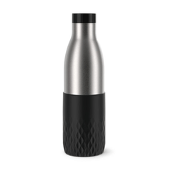 Kit Tefal: Garrafa Térmica Tefal Preta 700ml + Copo Térmico com Tampa Tefal Cinza