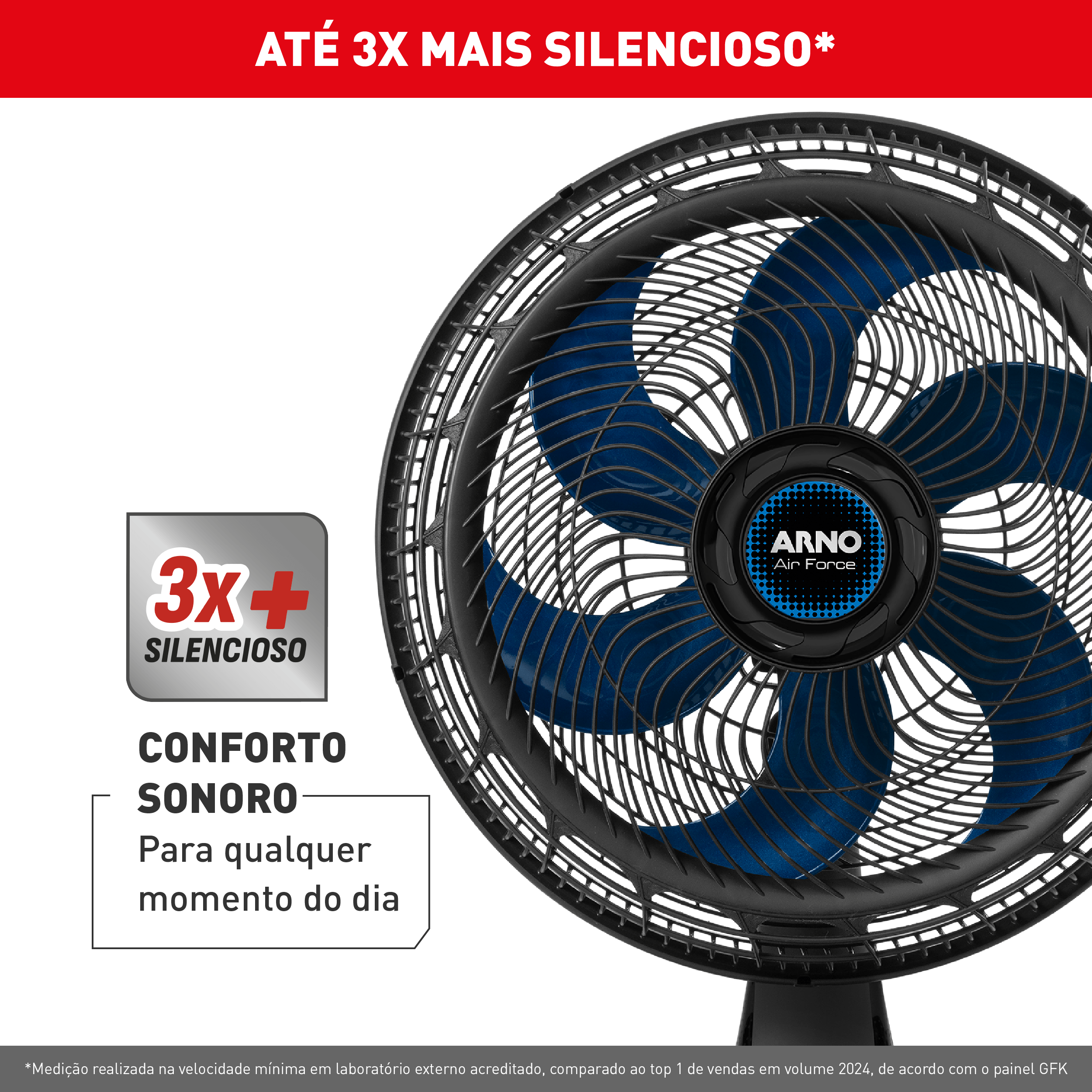 Ventilador de Mesa Arno Air Force 40cm, 6 PÁS VA46 | Arno