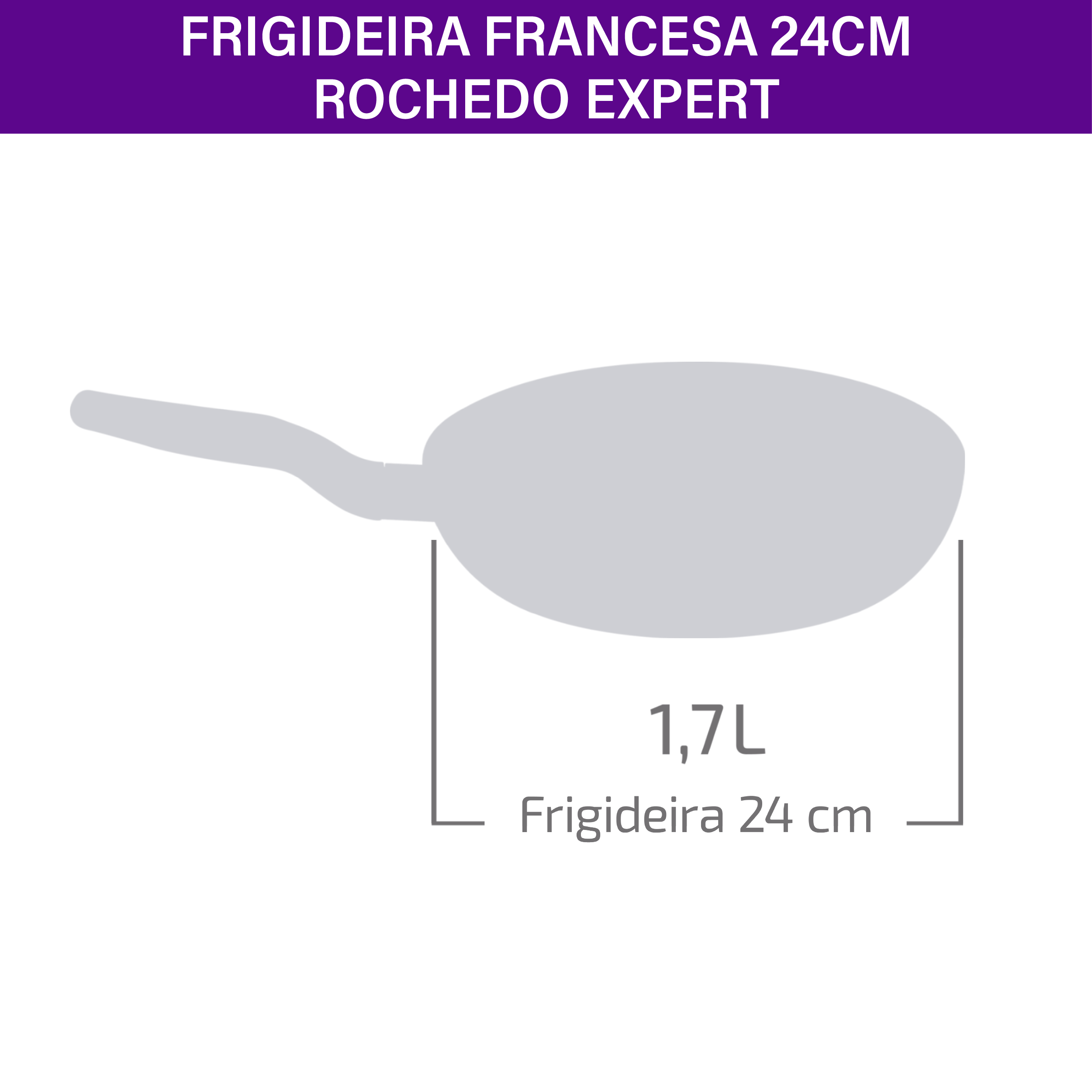 Frigideira Rochedo Expert Chocolate 24cm