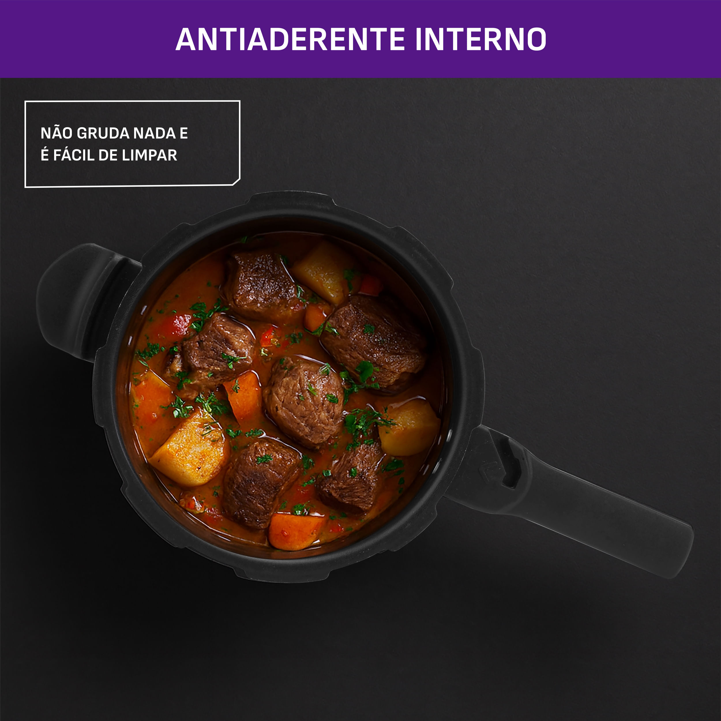 Panela de Pressão Rochedo Segura Fechamento Externo 4,5 Litros Stone Pro