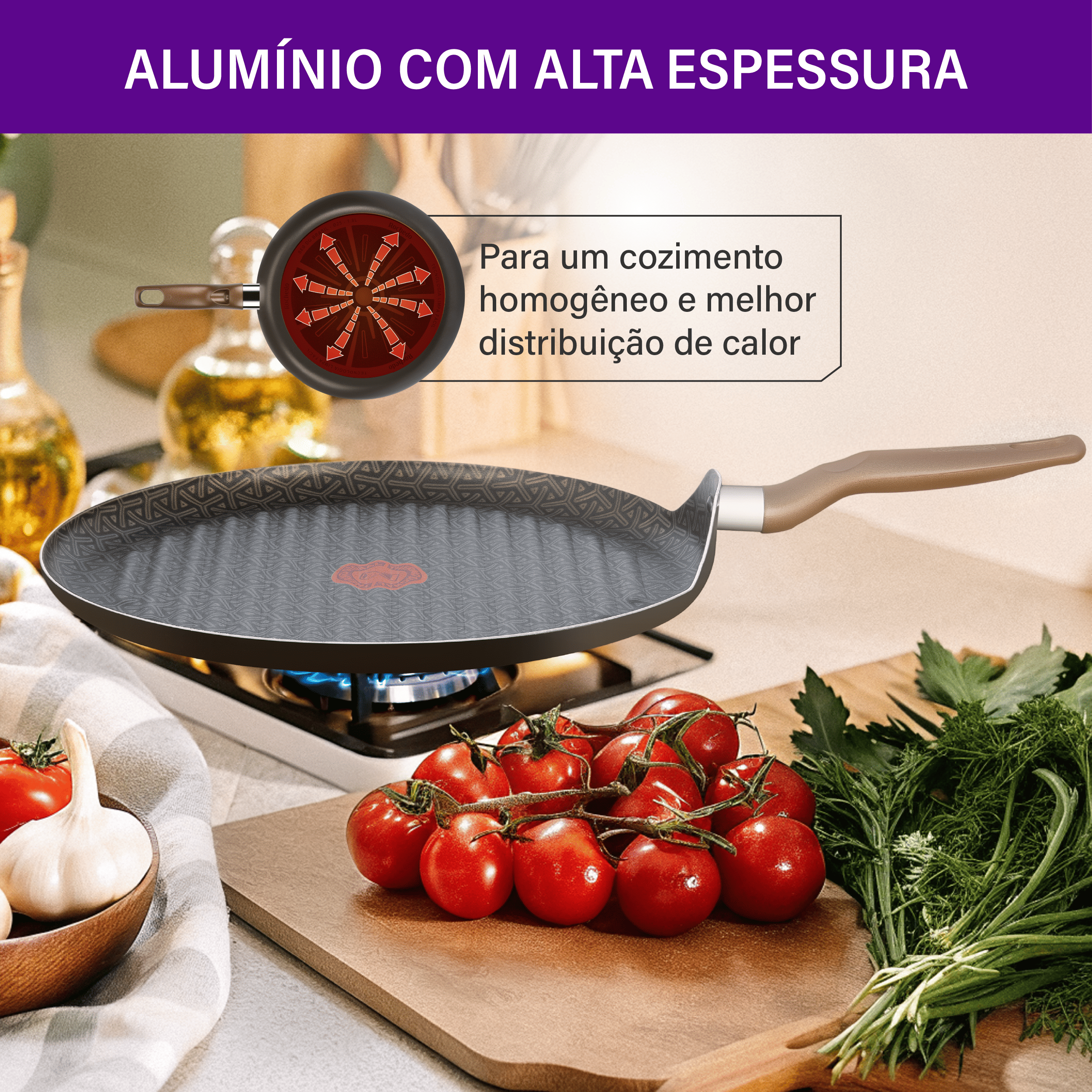 Grill Redondo Rochedo Expert Chocolate 30cm