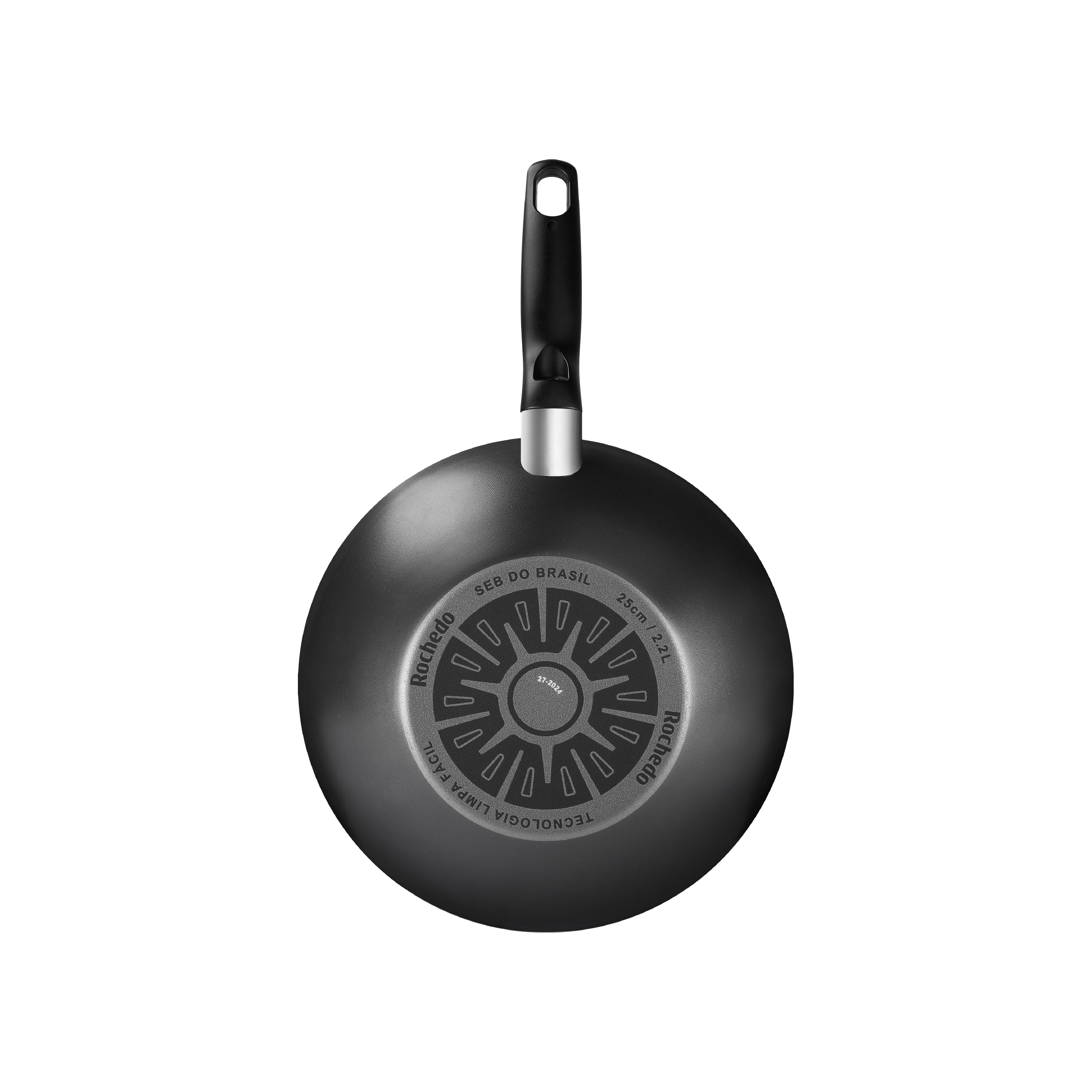 Frigideira Wok Rochedo Robusta Grafite 25cm