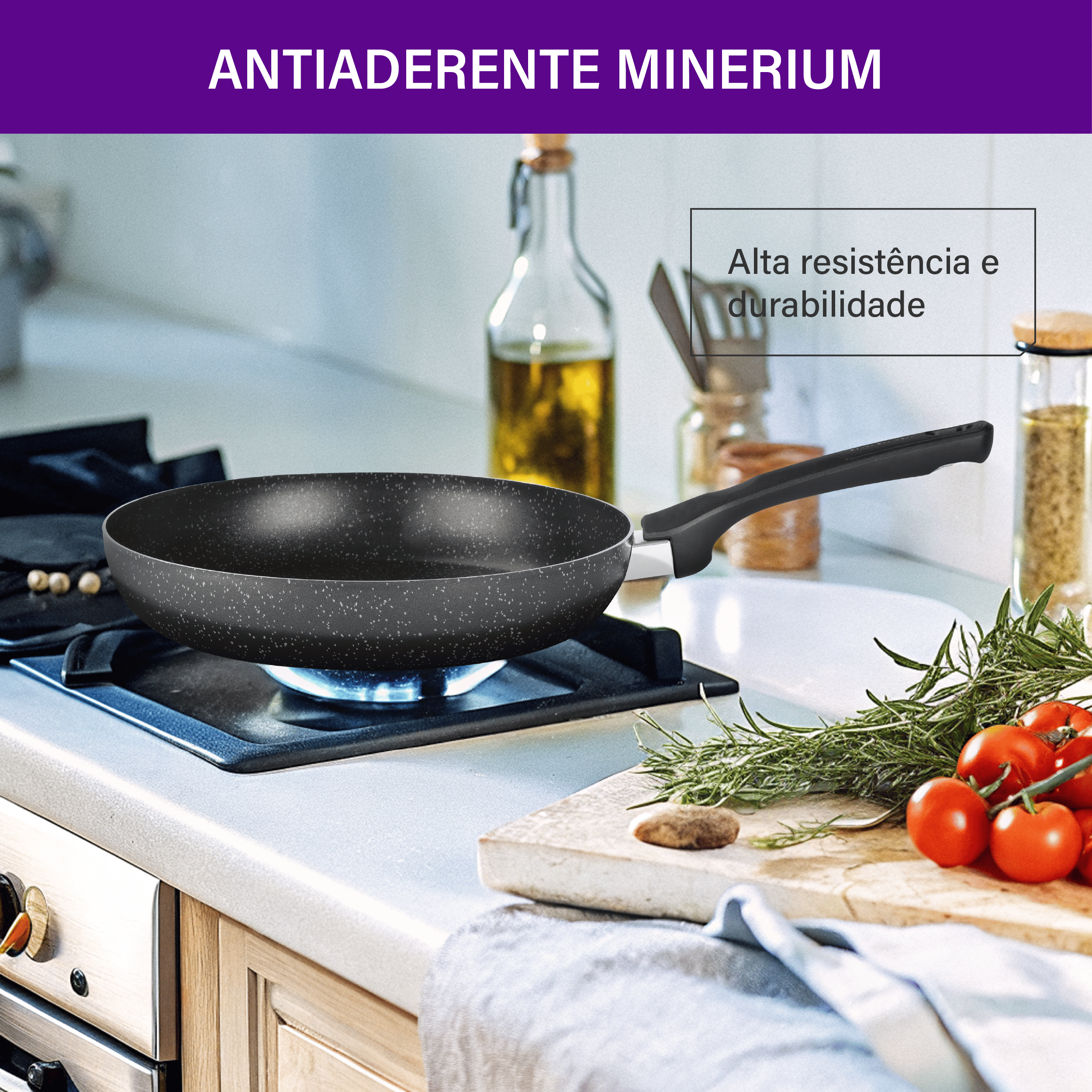 Frigideira Rochedo Stone Pro 26cm