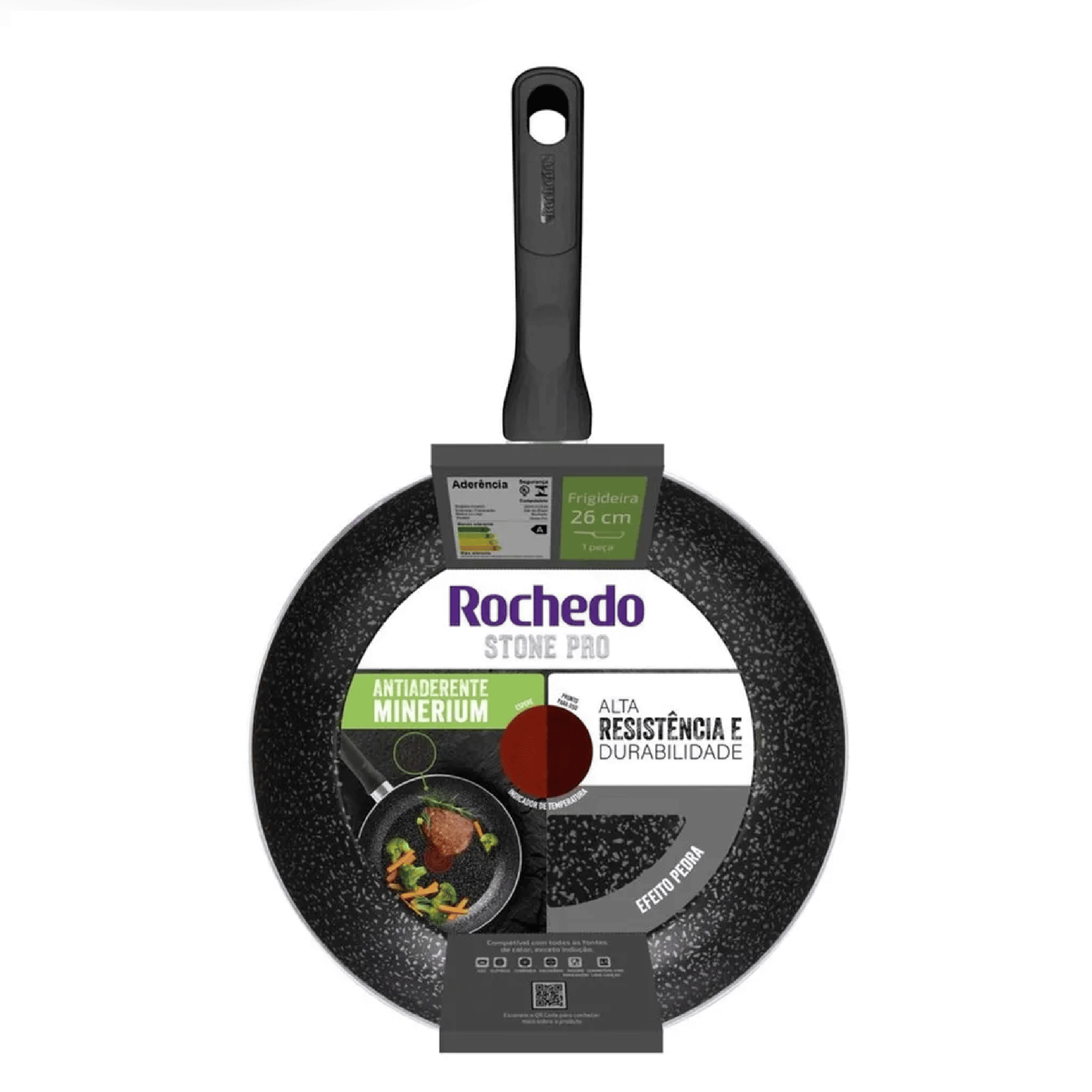 Frigideira Rochedo Stone Pro 26cm