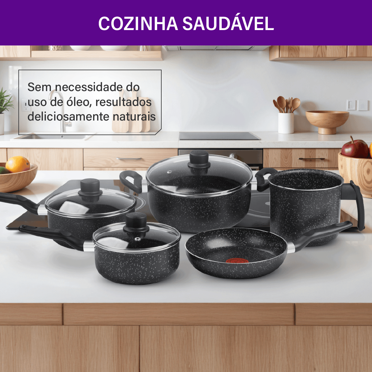 Jogo de Panelas Rochedo Stone Pro 5 Peças