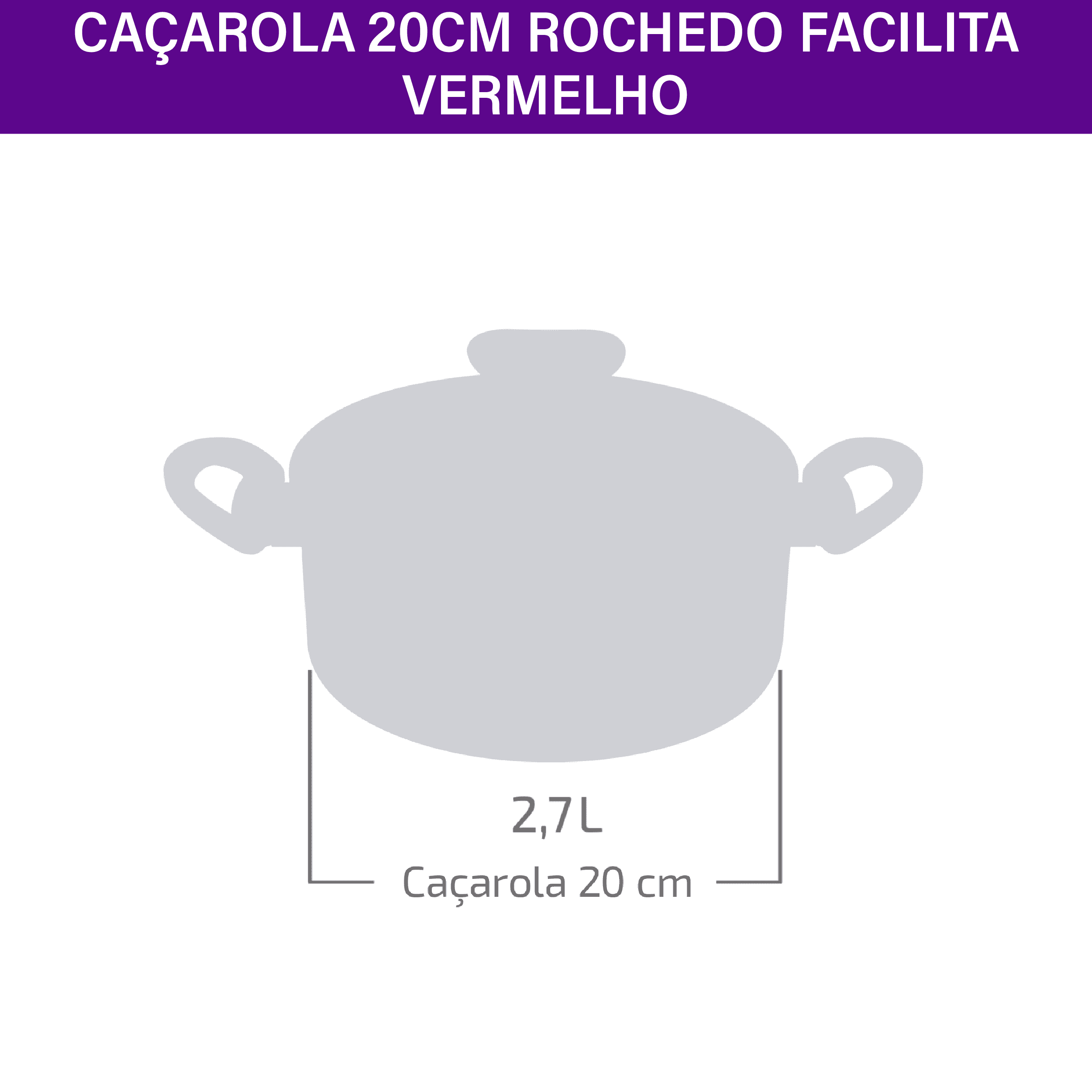 Caçarola Rochedo Facilita Vermelho 20cm