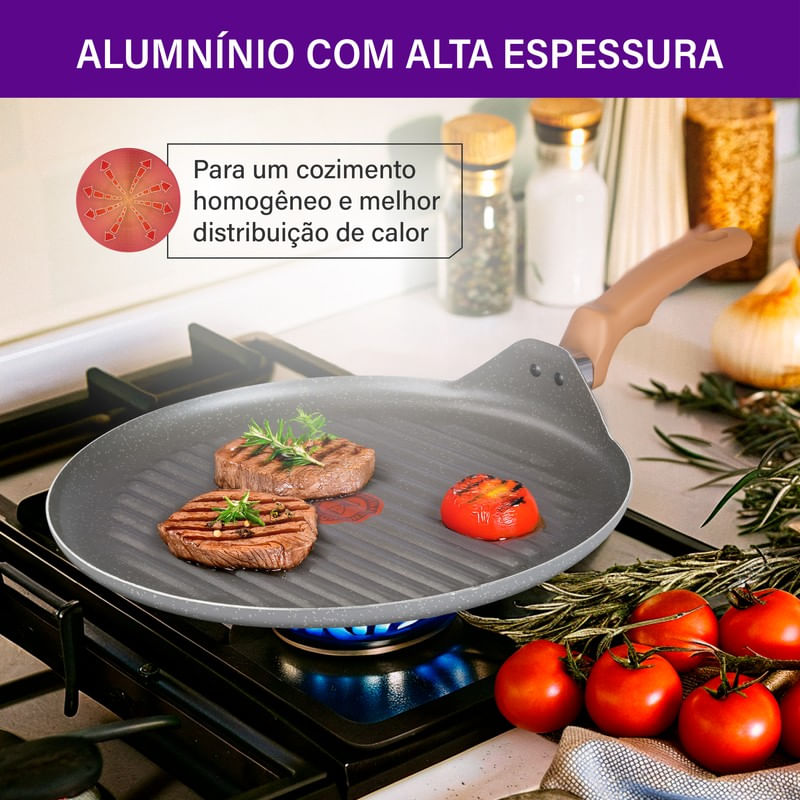 Grill Redondo Rochedo Natural Stone 30cm