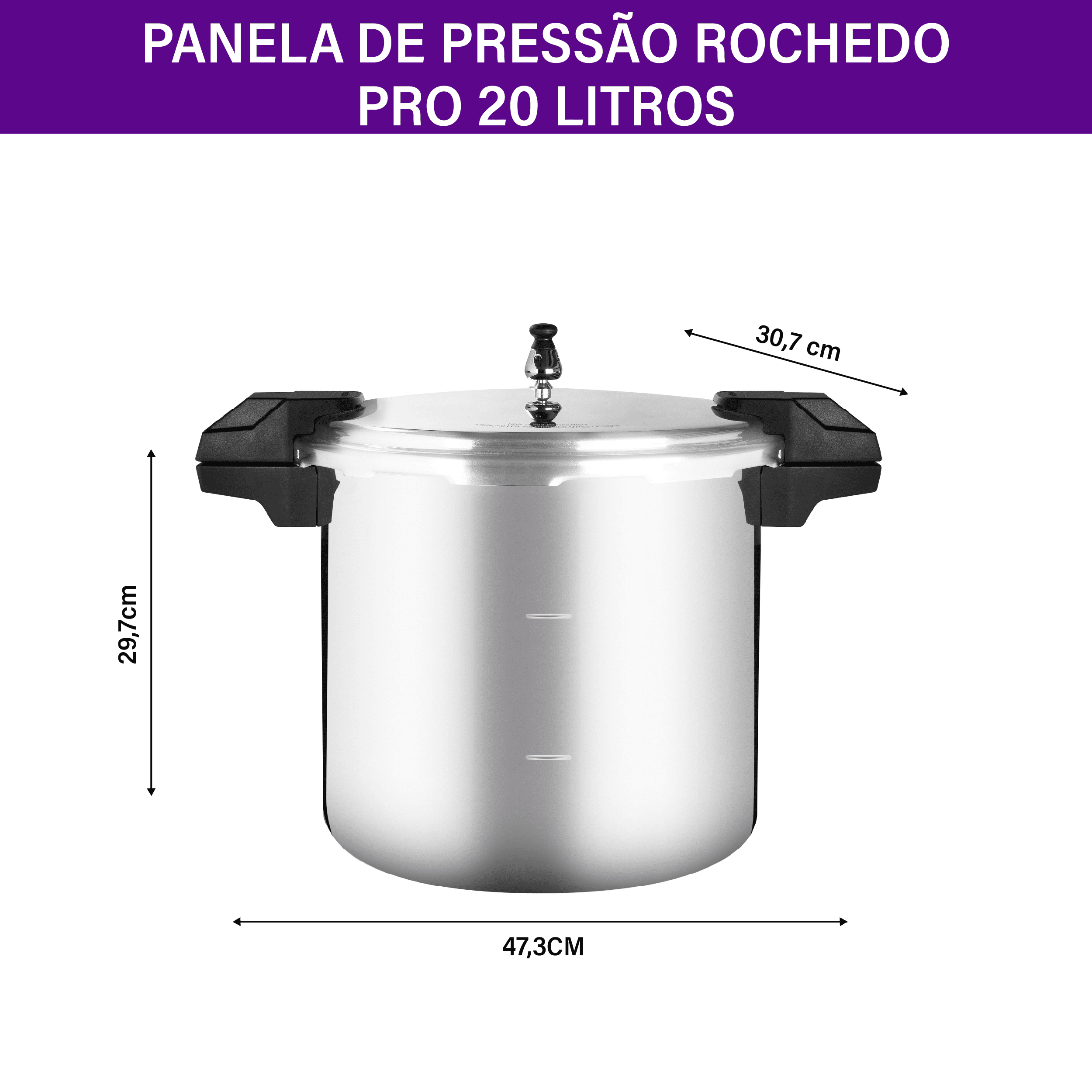 Panela de Pressão de Alta Capacidade Rochedo Pro 20L