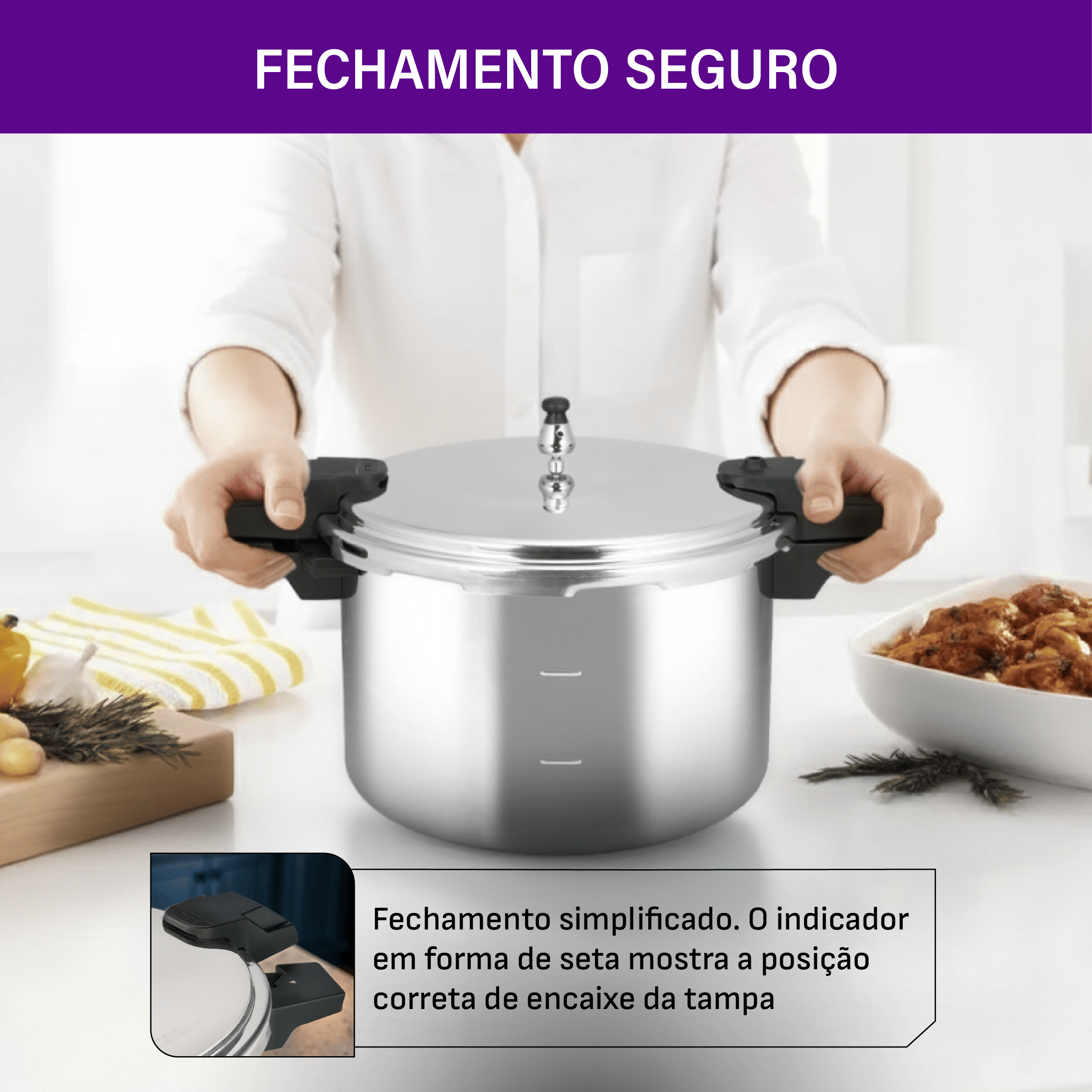 Panela de Pressão de Alta Capacidade Rochedo Pro 15L