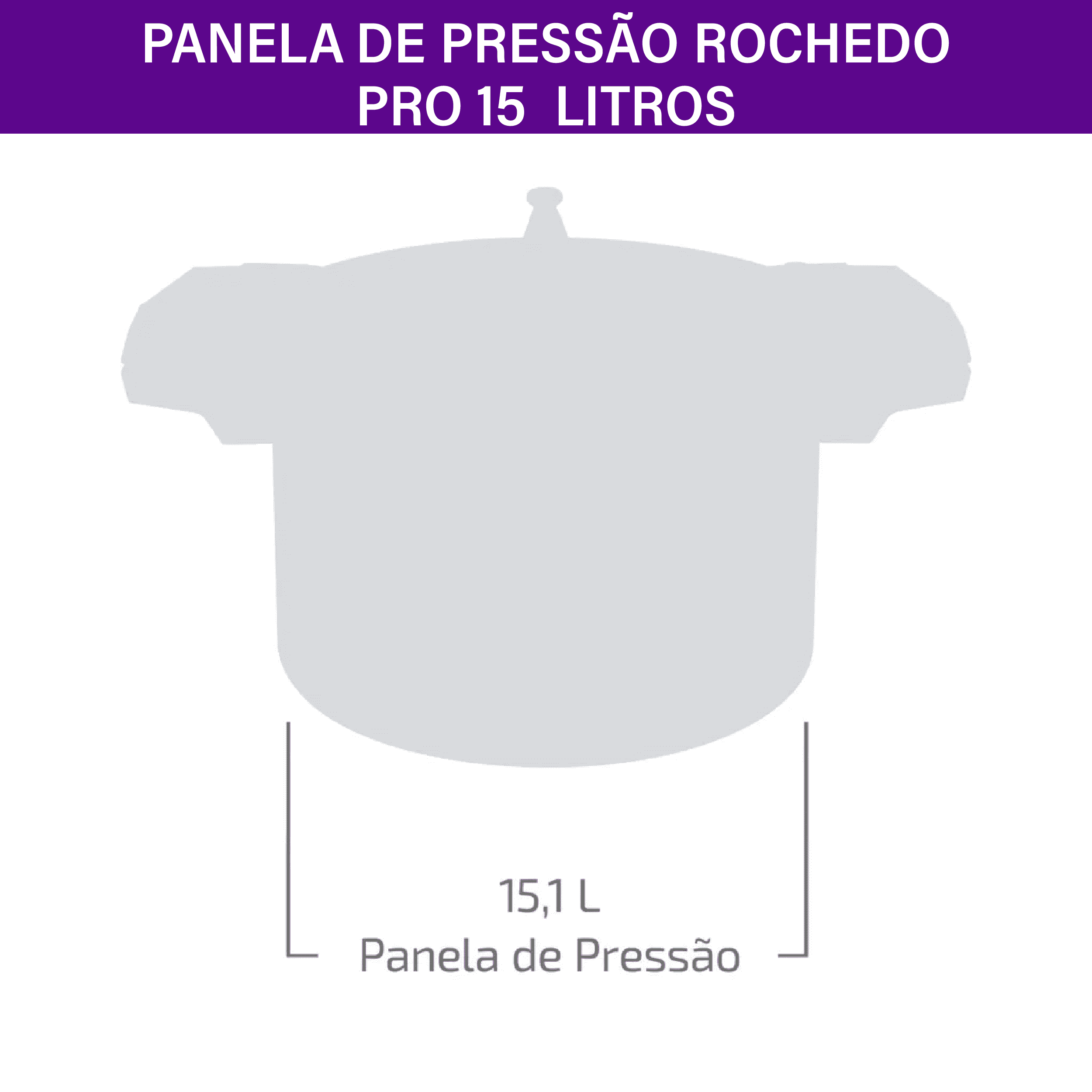 Panela de Pressão de Alta Capacidade Rochedo Pro 15L