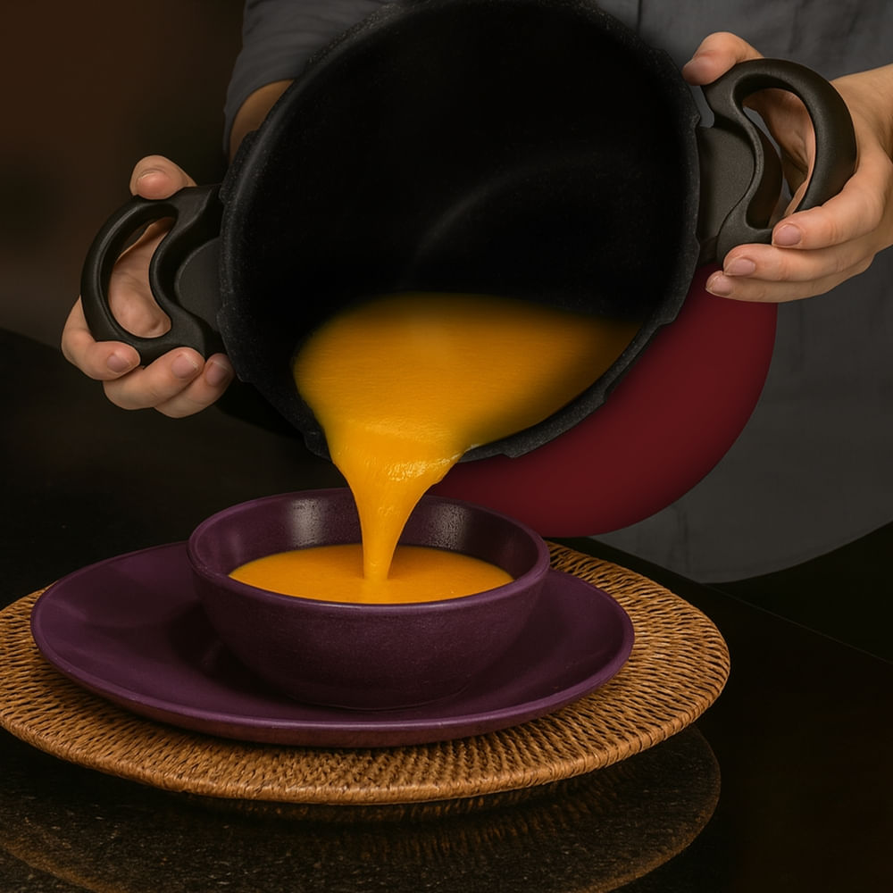 Panela de Pressão Rochedo Clipso Fechamento Externo 4,5 litros Vermelha