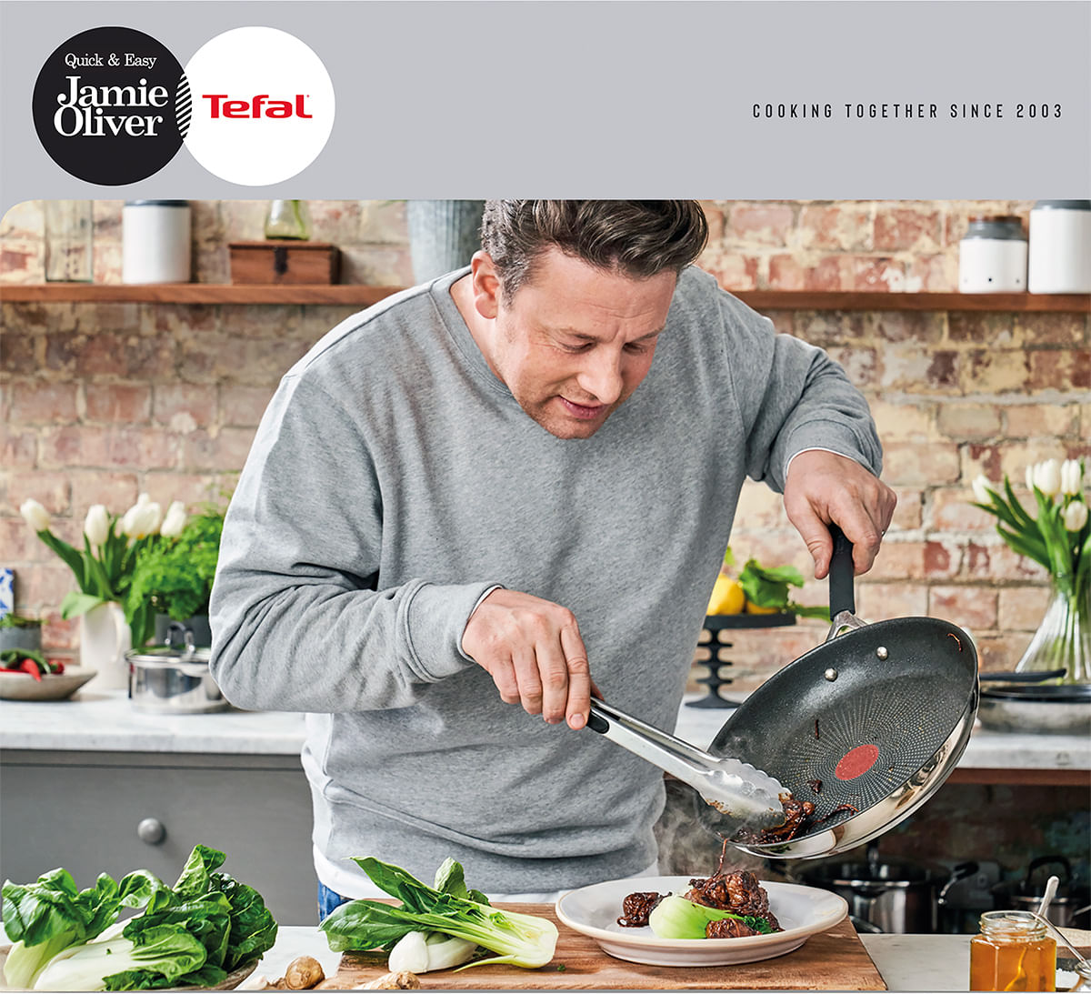 familiar80 フォーマル Frigideira Aço inox Com Indução Jamie Oliver 28cm | Tefal