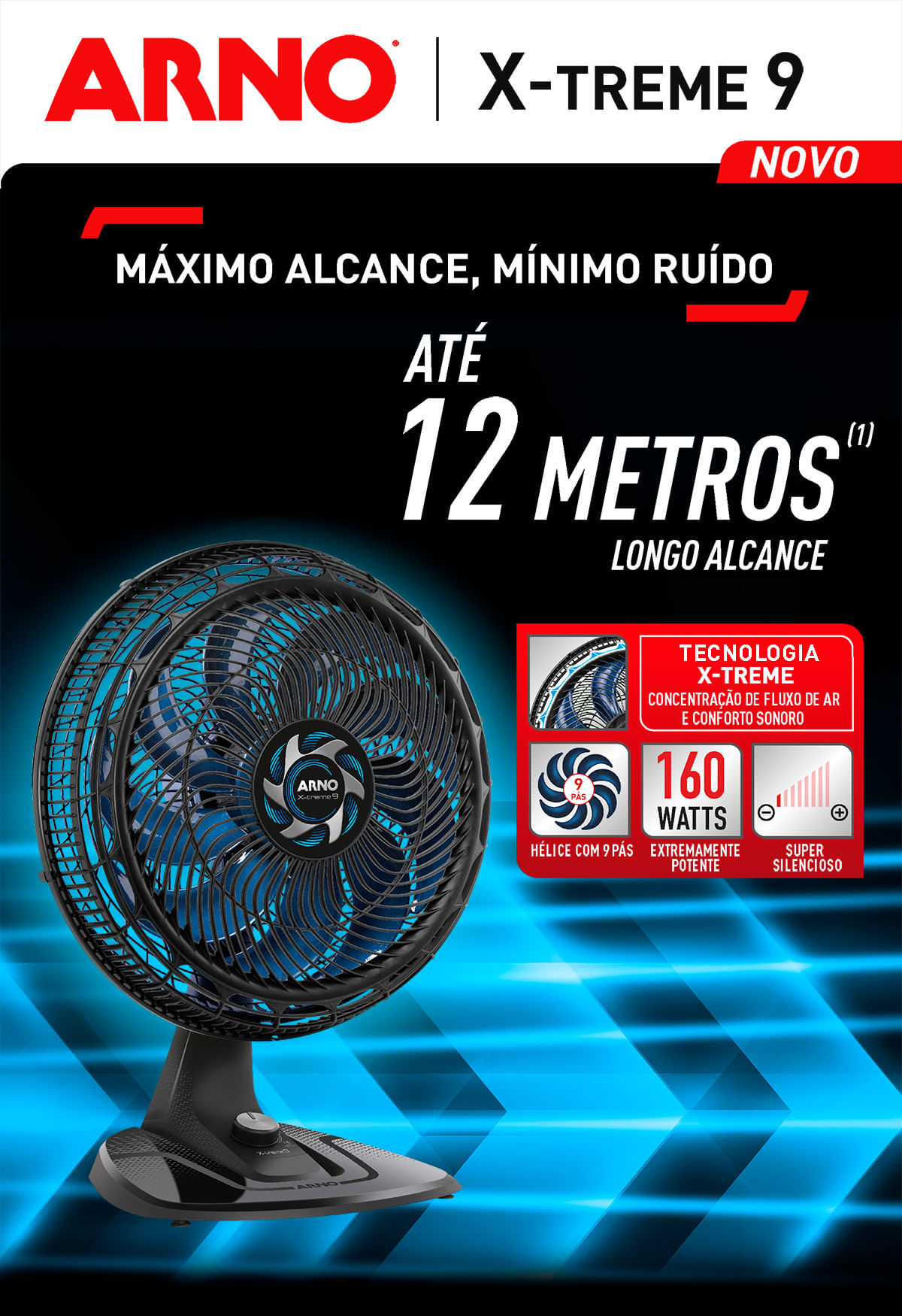 Ventilador Arno X-treme 9 Mesa 40cm VE90 | Arno